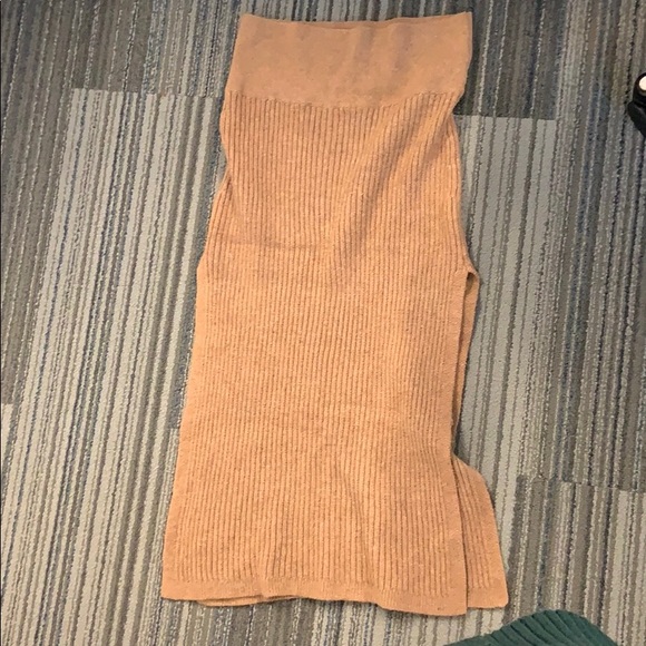 Free People Felix Knit Midi Skirt in Tan - Picture 2 of 3